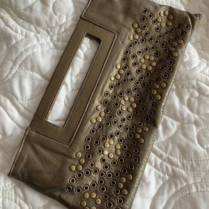 NWOT Bronze Metallic Clutch